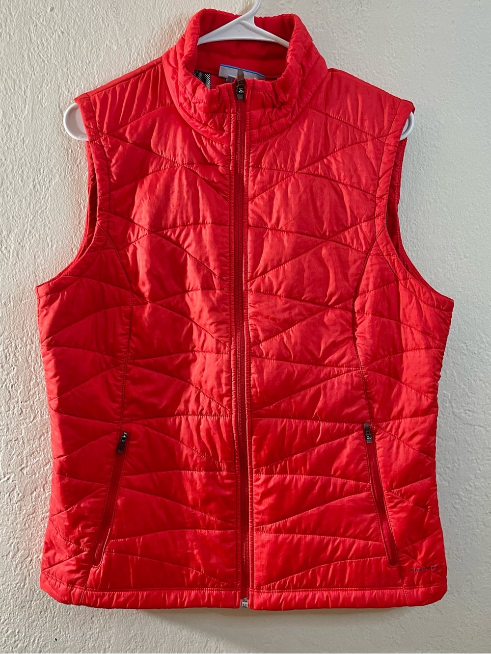 Columbia Womens Vest Puffer Omni Heat Mighty Lite III Full Zip Logo Size Large